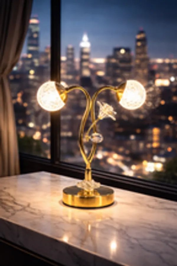Gold_Double_Arm_Crystal_Table_Lamp_With_Flower
