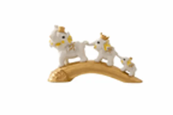White_Gold_Elephant_Family_On_Bridge_Feng_Shui_Lucky_Home_Decor_Statue