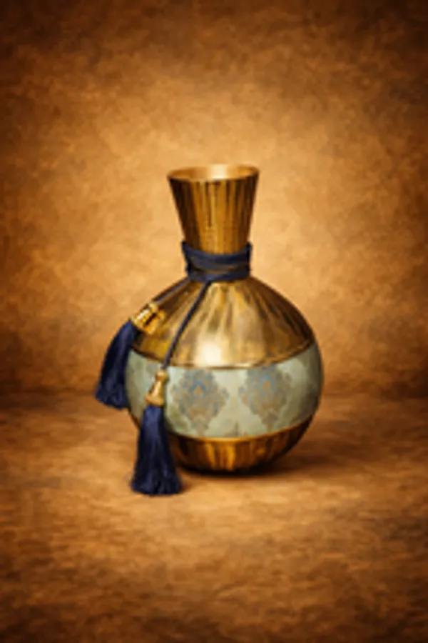 Ethnic_Brass_Vase_With_Blue_Rope_Print_Details