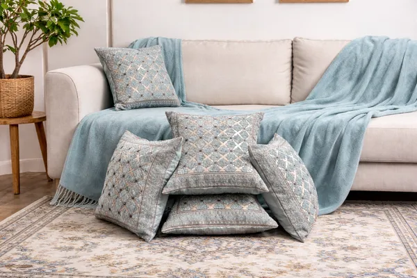 Teal_Blue_Geometric_Lattice_Jacquard_Cushion_Covers