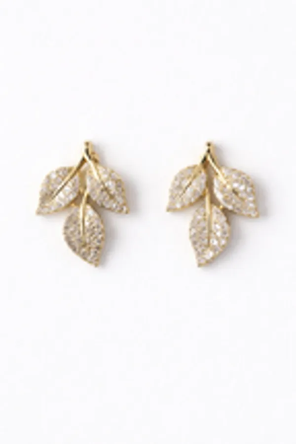 Crystal_Paved_Triple_Leaf_Gold_Jewelry_Set