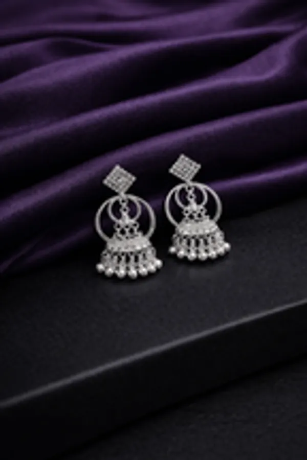 Geometric_Square_Hoop_Oxidised_Jhumkas