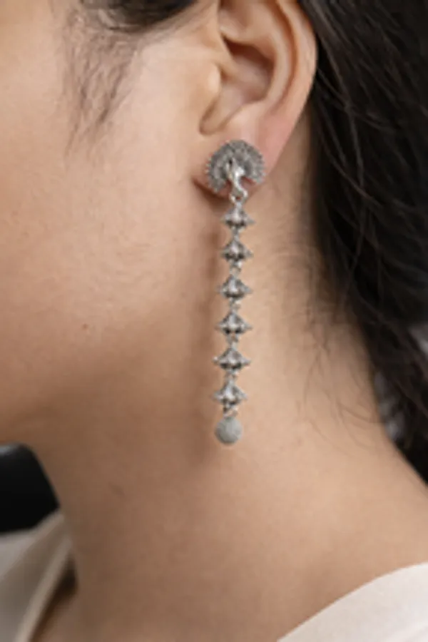 Long_Tiered_Peacock_Drop_Oxidised_Earrings