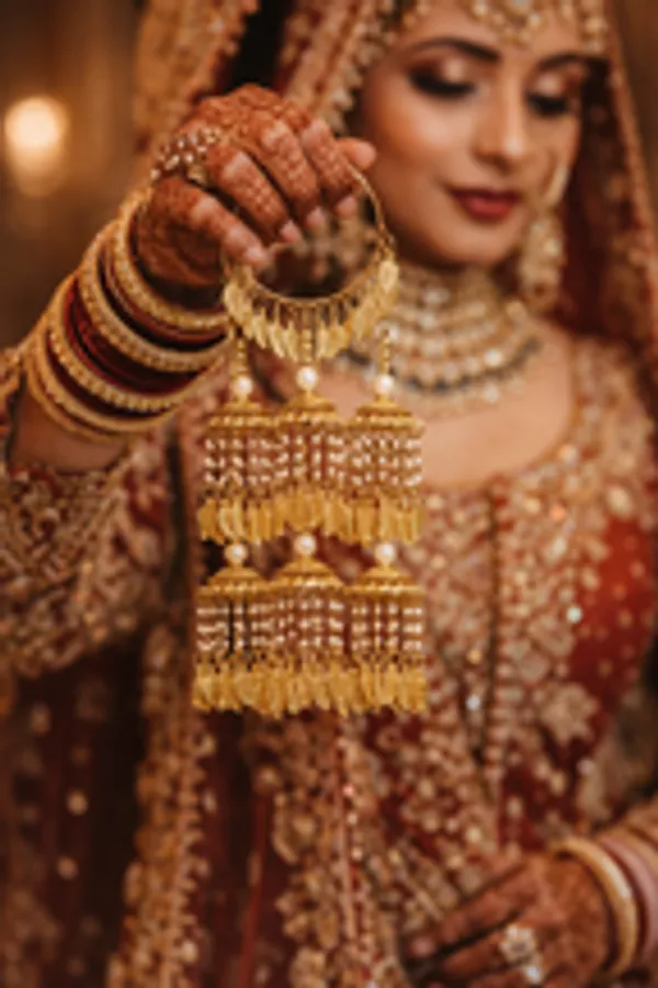 Golden_Hoop_Tiered_Bridal_Kaleere_With_Pearl_Leaf_Charms