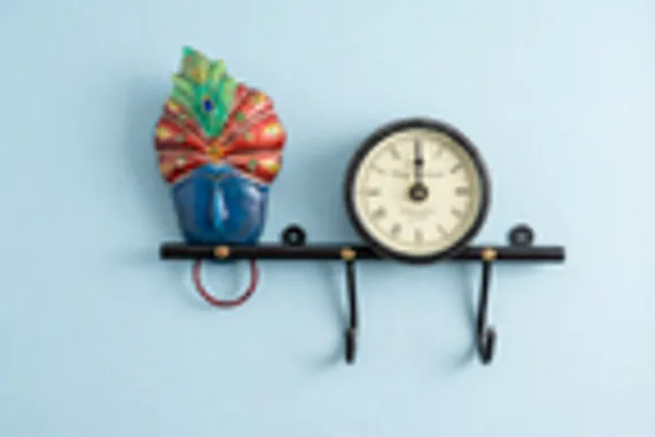 Rajasthani_Turban_Wall_Key_Holder_With_Clock