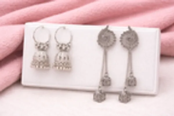 Modern_Boho_Silver_Earring_Collection_Set_Of_4