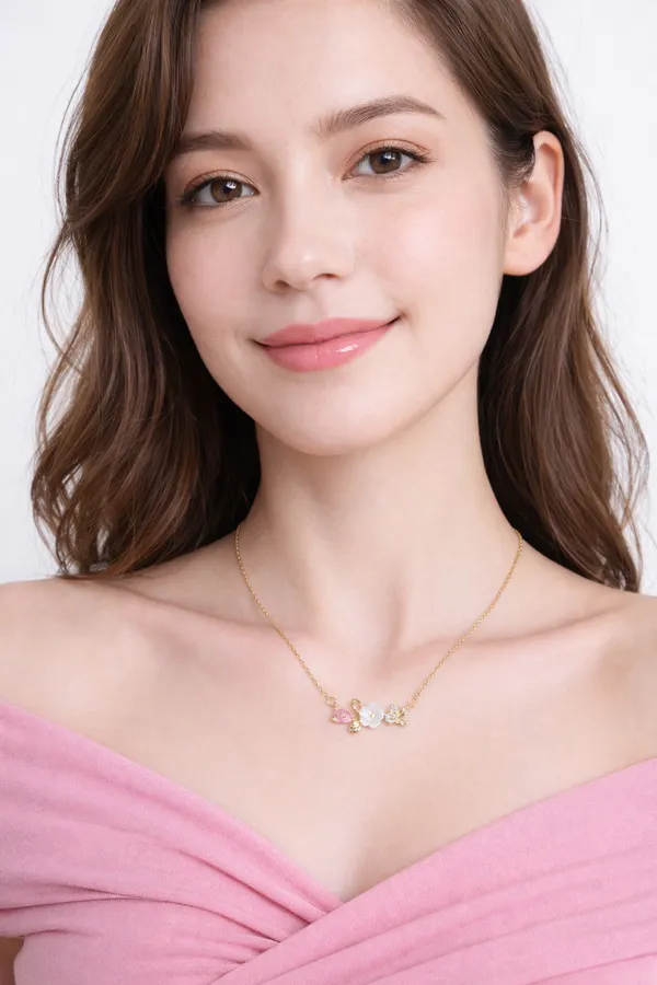 Delicate_Spring_Blossom_Pink_Stone_Necklace