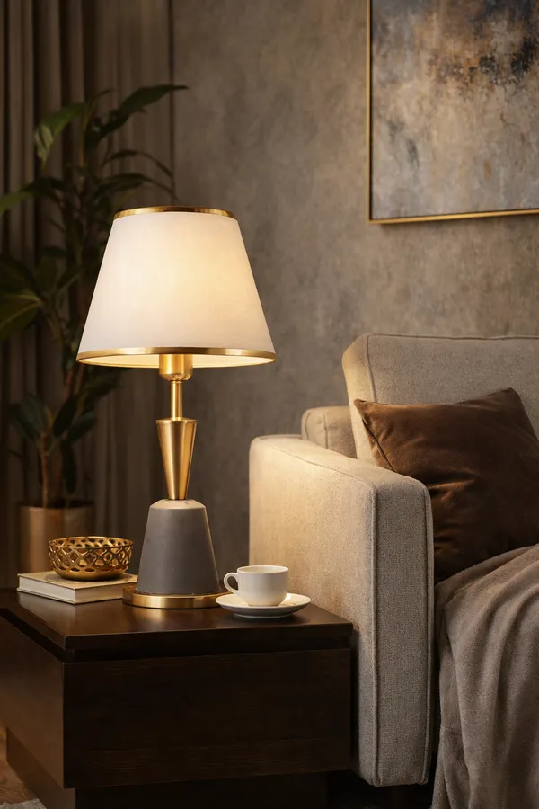 Luxury_Modern_Table_Lamp_With_White_Fabric_Shade_Gold_Finish_Base