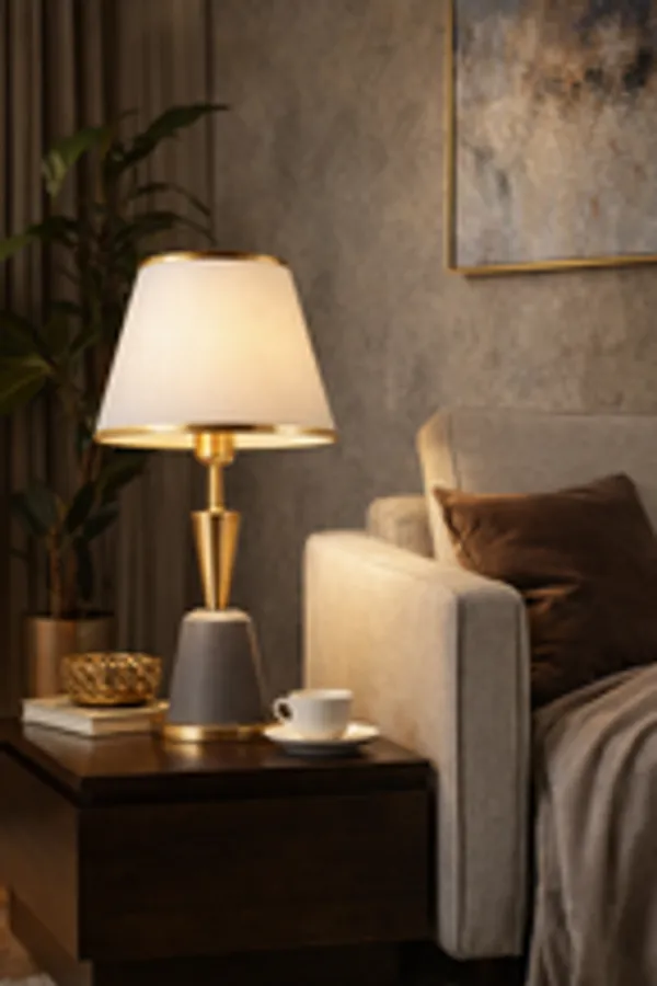 Luxury_Modern_Table_Lamp_With_White_Fabric_Shade_Gold_Finish_Base