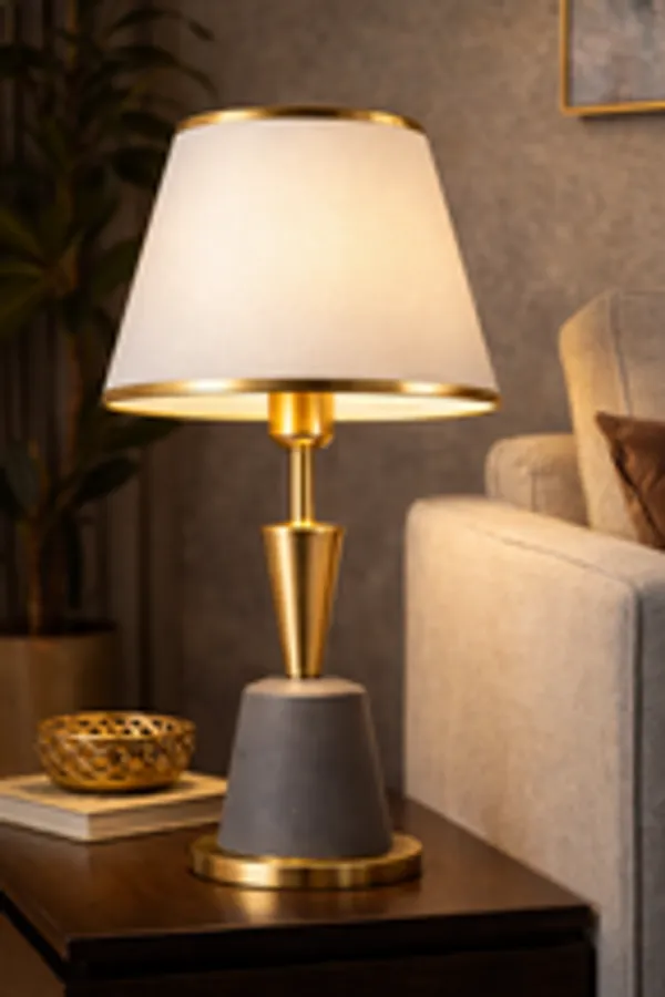 Luxury_Modern_Table_Lamp_With_White_Fabric_Shade_Gold_Finish_Base