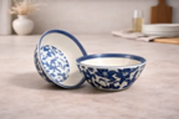 Indigo_Floral_Petal_4_Piece_Ceramic_Bowl_And_Plate_Set