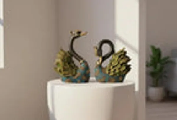 Elegant_Swan_Couple_Figurines_Set_Of_2_Textured_Resin_Love_Birds