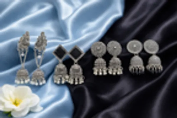 Traditional_Oxidised_Jhumka_Quartet_Set_Of_4