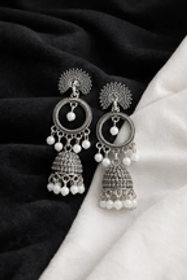 Boho_Fusion_Hoop_Jhumka_Earrings_With_Pearls