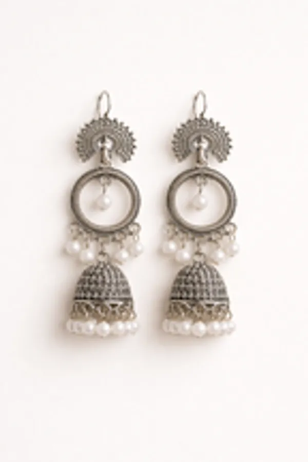 Boho_Fusion_Hoop_Jhumka_Earrings_With_Pearls