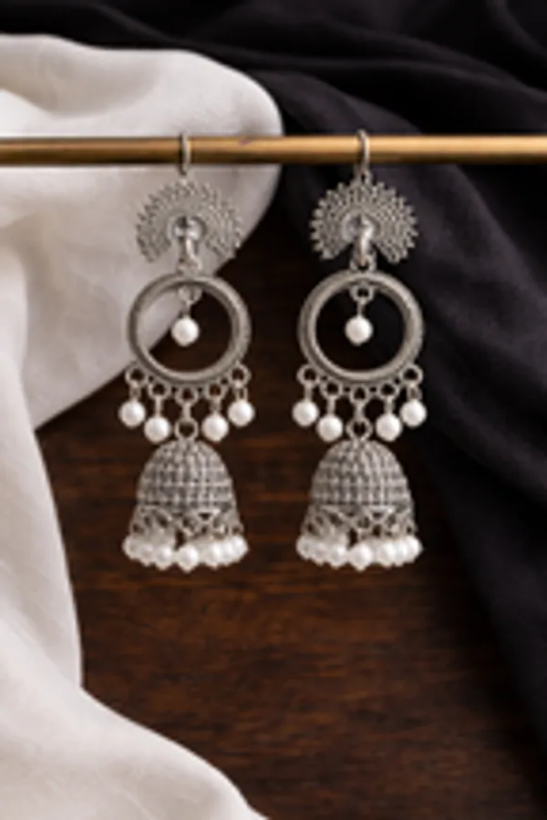 Boho_Fusion_Hoop_Jhumka_Earrings_With_Pearls
