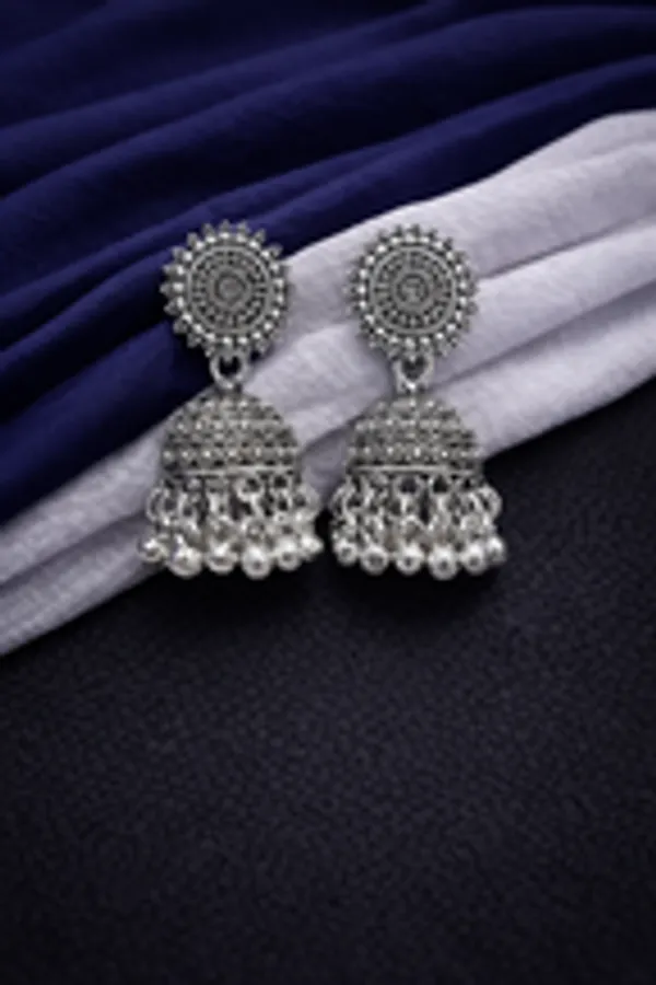 Classic_Round_Stud_Textured_Oxidised_Jhumkas