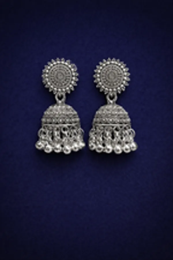 Classic_Round_Stud_Textured_Oxidised_Jhumkas