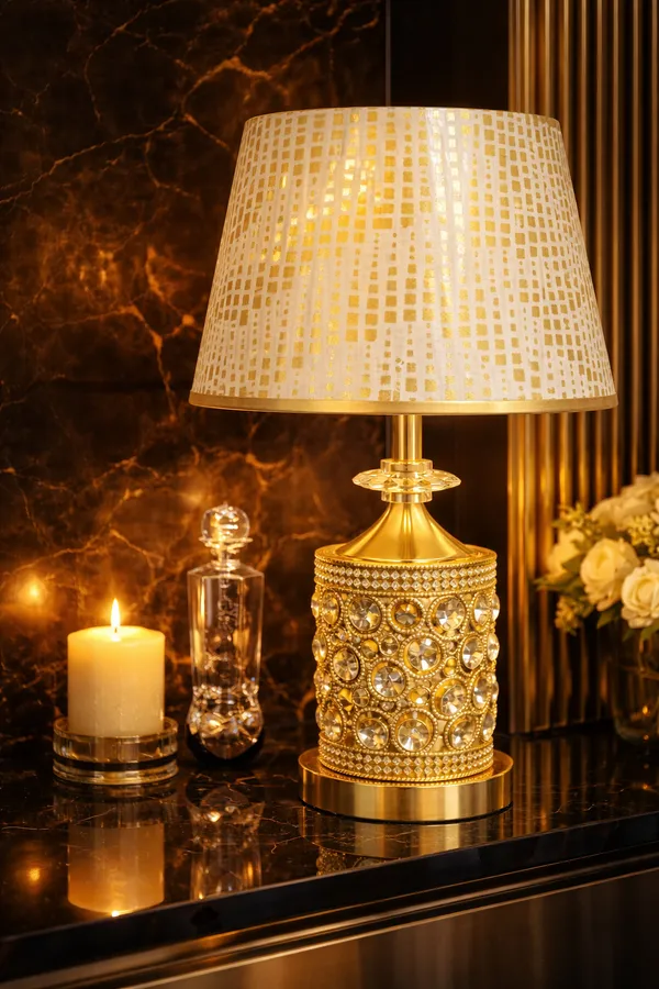 Luxury_Crystal_Gold_Table_Lamp_With_Designer_Fabric_Shade_Elegant_Day_Night_Accent_Lamp