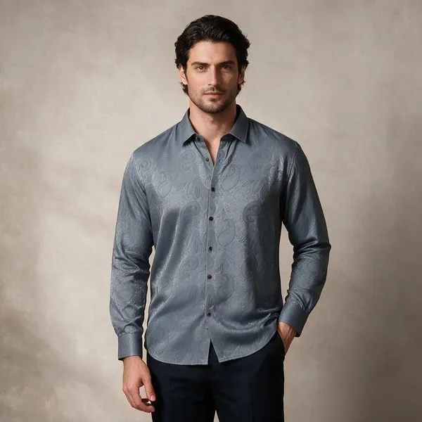 Grey_Tonal_Paisley_Shirt_For_Men