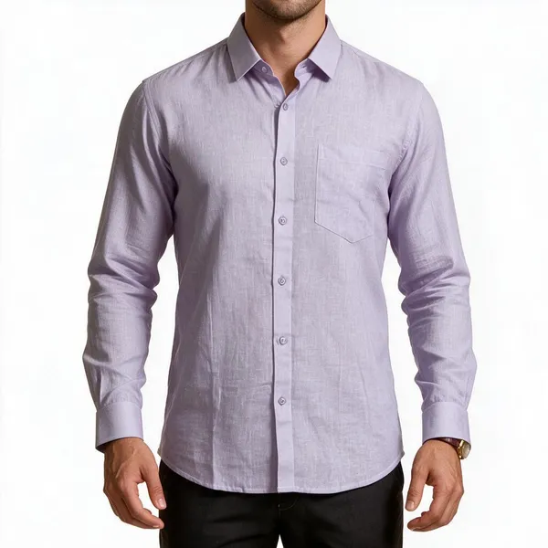 Lavender_Linen_Feel_Classic_Shirt_For_Men