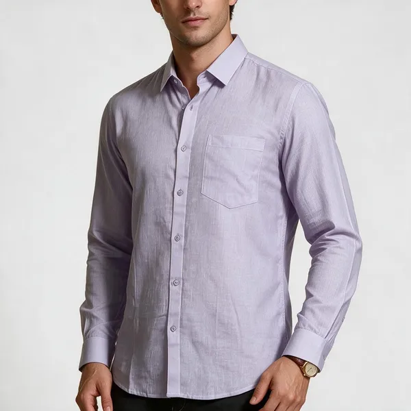 Lavender_Linen_Feel_Classic_Shirt_For_Men