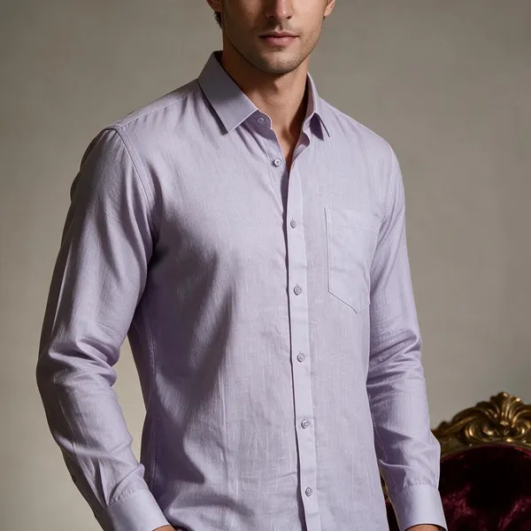 Lavender_Linen_Feel_Classic_Shirt_For_Men