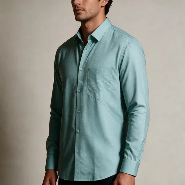 Aqua_Blue_Cotton_Tonal_Shirt_For_Men