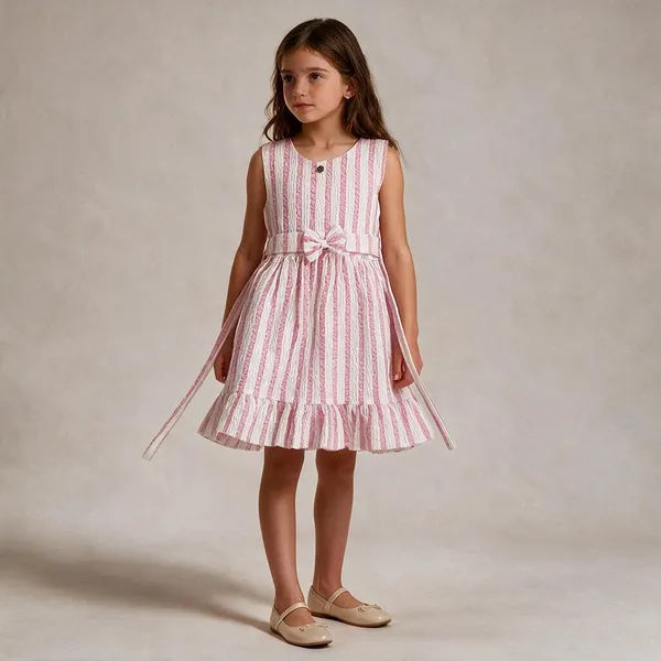 Pink_White_Cotton_Striped_Sleeveless_Frock_For_Girls