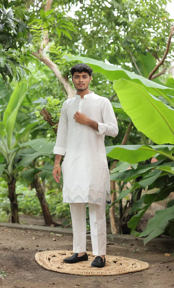 Mist_Heirloom_Jacquard_Kurta_White