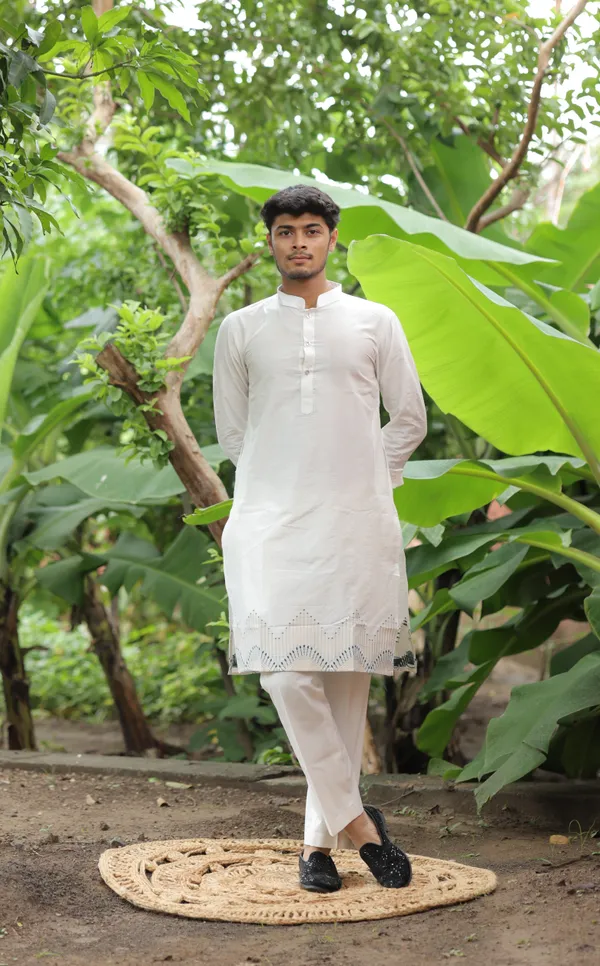 Mist_Heirloom_Jacquard_Kurta_White