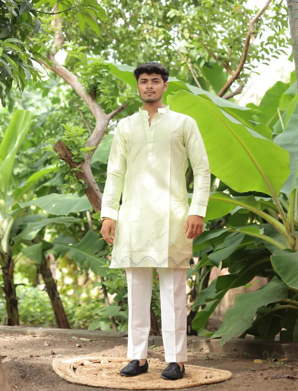 Mist_Heirloom_Jacquard_Kurta_White
