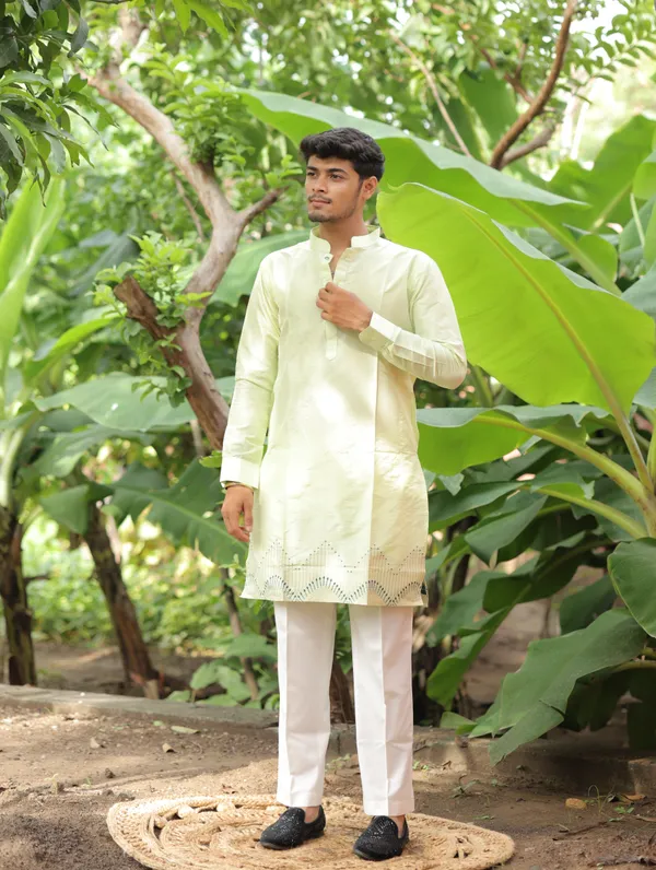 Mist_Heirloom_Jacquard_Kurta_White