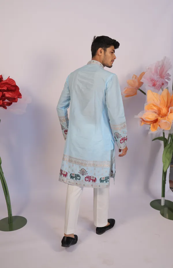 Ivory_Heirloom_Parade_Jacquard_Kurta_Sky_Blue