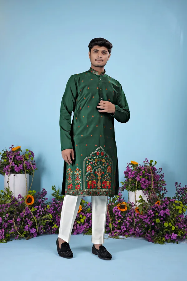 Regal_Ember_Crest_Jacquard_Kurta_Black