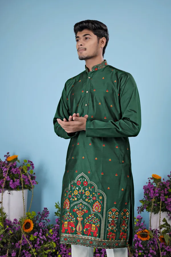 Regal_Ember_Crest_Jacquard_Kurta_Black