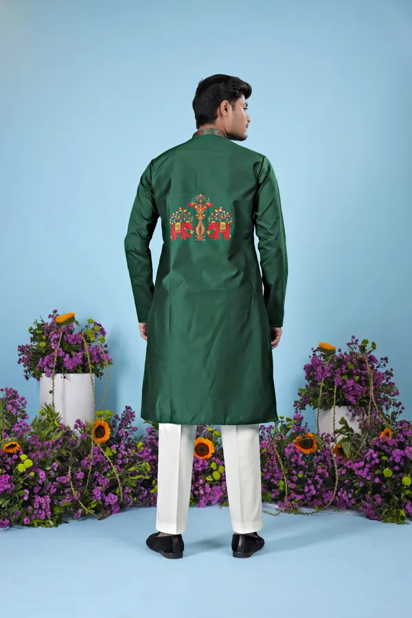 Regal_Ember_Crest_Jacquard_Kurta_Black
