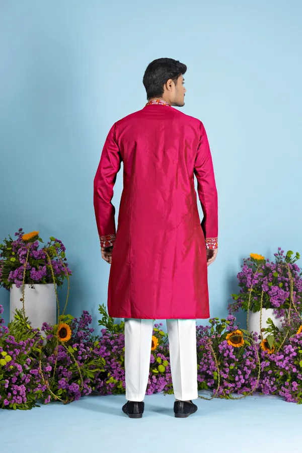 Midnight_Heirloom_Jacquard_Kurta_Pink