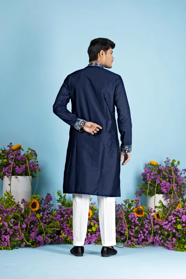 Midnight_Heirloom_Jacquard_Kurta_Blue