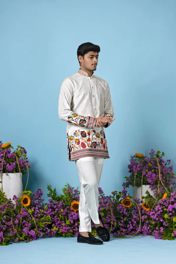Verdant_Caravan_Heirloom_Jacquard_Kurta_White