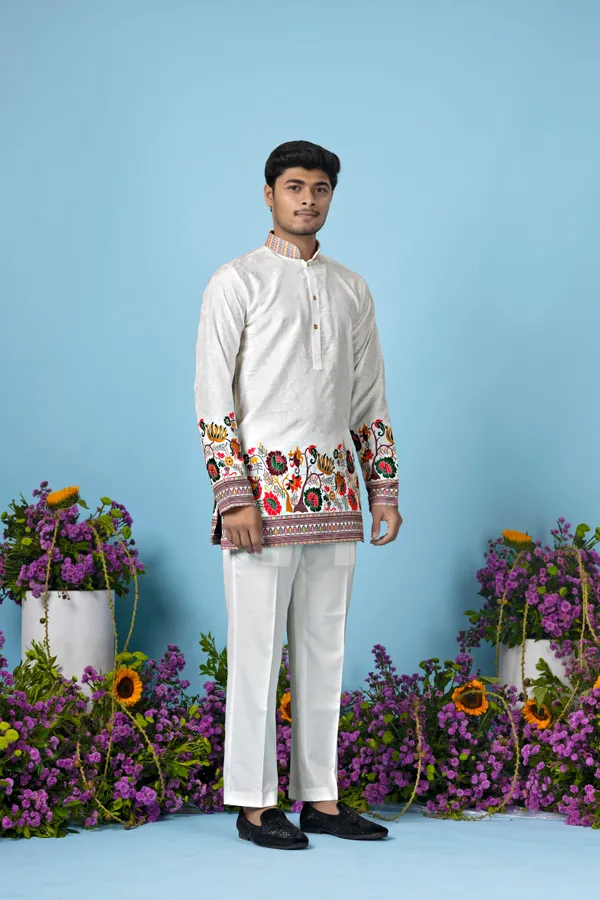 Verdant_Caravan_Heirloom_Jacquard_Kurta_White