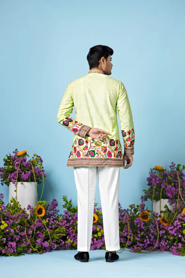Verdant_Caravan_Heirloom_Jacquard_Kurta_Barf_Green
