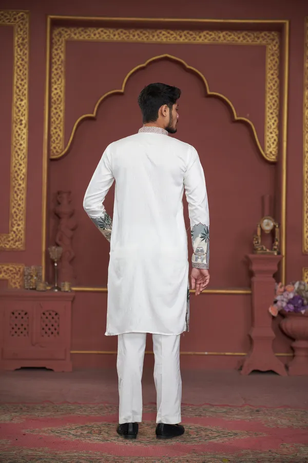 Pleasant_Taj_Jacquard_Woven_Kurta_Green