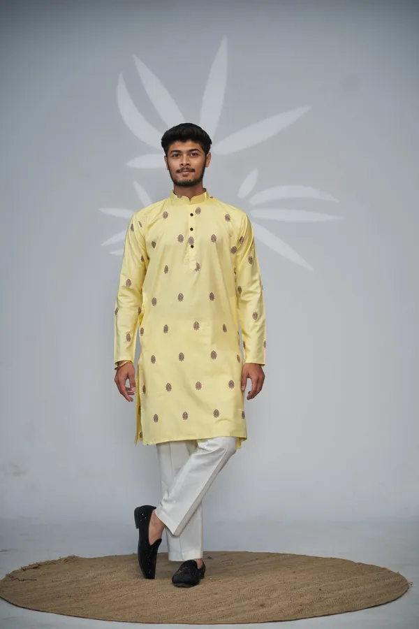 Golden_Dusk_Imperial_Motif_Kurta_Yellow