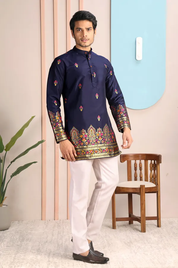 Mogra_Floral_Zamin_Kurta_Navy