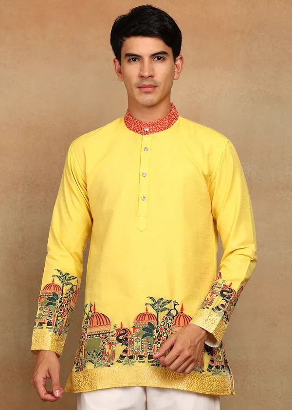Agra_Jacquard_Morr_Kurta_Yellow