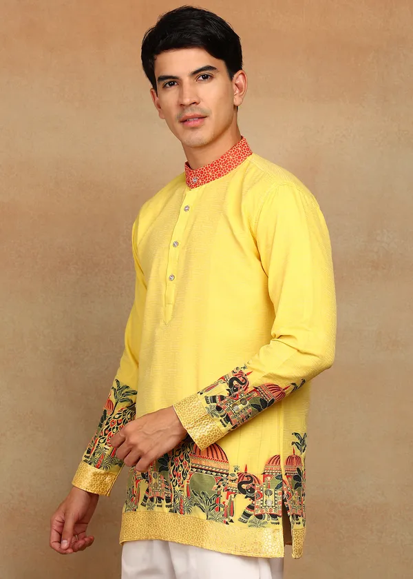 Agra_Jacquard_Morr_Kurta_Yellow