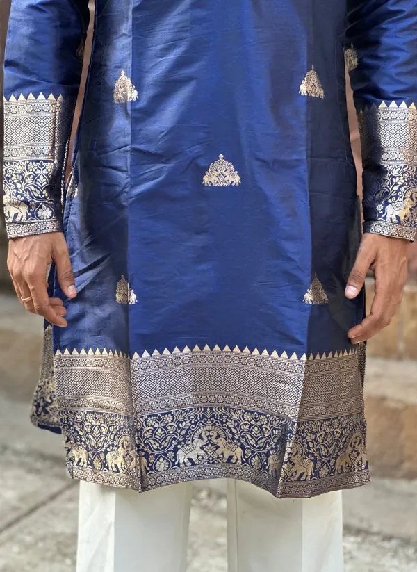 Face_Hathi_Heritage_Kurta_Navy_Blue