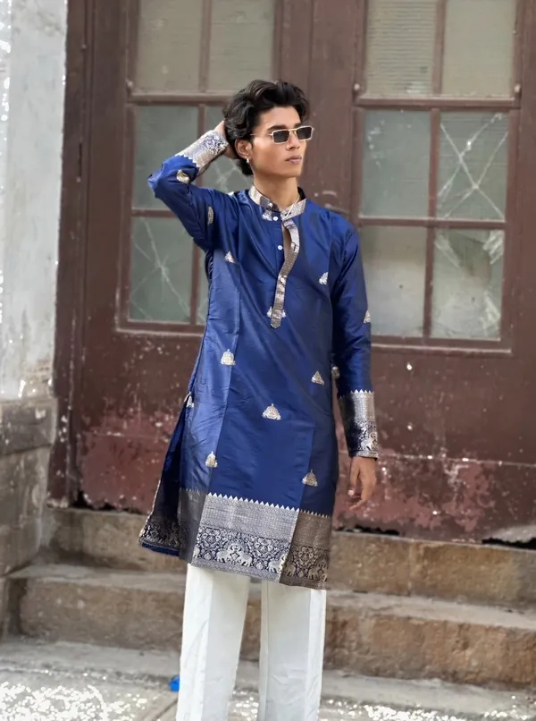 Face_Hathi_Heritage_Kurta_Navy_Blue