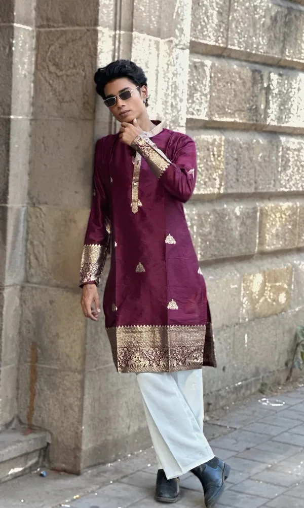 Face_Hathi_Heritage_Kurta_Wine